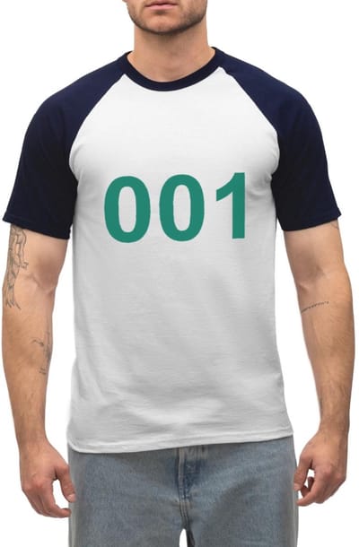 Speler Nummer 001 Frontman Kostuum Heren Baseball Shirt Korte Mouw