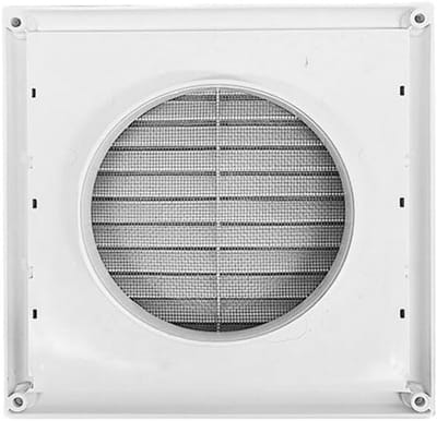 Ronde Wandrooster 200mm met Insectenhor voor Afzuiging in Badkamer en Keuken