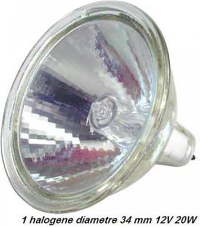 halogeenlamp 12v 20w Ø34m één voor motorfiets nieuw