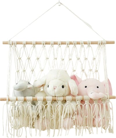Nivard Knuffel Net - Hangmat - Speelgoed - Opbergsysteem - Hangmat Voor Knuffels - Organizer - Creme