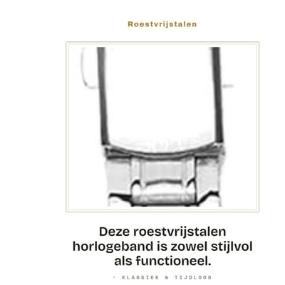 Dailygoods - Roestvrijstalen Horlogeband met Snelle Ontgrendeling