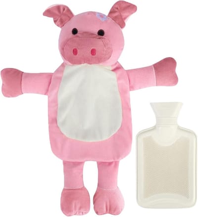 Warme Kruik met Luxe Pluche Hoes, 750 ml, Ideaal voor Kinderen