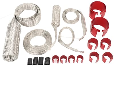 Dailygoods- Slangafdekkingsset - Roestvrij Staal - Hittebestendig - Universele Radiateurslanghuls - Slangaankleedset - 18 Stuks - Bescherming en Duurzaamheid - Slanghuls