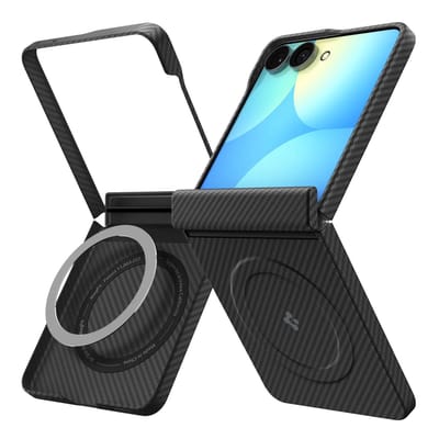 Spigen | Hoesje Geschikt voor Samsung Galaxy Z Flip 8 | Spigen Air Skin Aramid | Back Cover | met MagFit | Scharnier Bescherming | Zwart