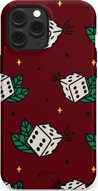 Casetastic Hoesje Geschikt voor Apple iPhone 12 Pro Max Magsafe - Stijlvolle Beschermende Duo-layer Case - Casino zes