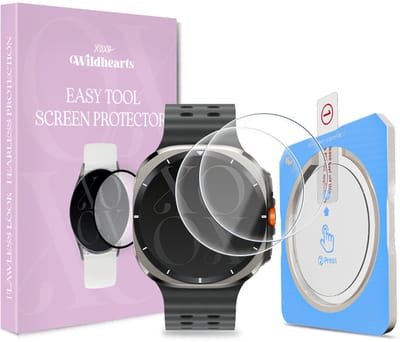 xoxo Wildhearts screenprotector geschikt voor Samsung Galaxy Watch Ultra - Gehard glas - Beschermglas - Duopack - Glasplaatje - Eenvoudig te installeren met one-click tool - 2 stuks