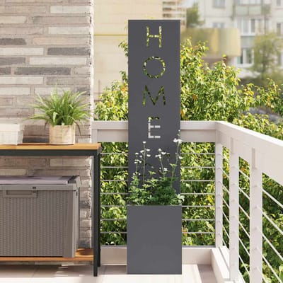 vidaXL - Tuin - Privacy - Scherm - Fretwerk - Antraciet - 32 - x - 32 - x - 150 - cm