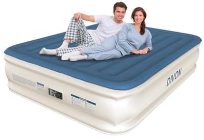 Queen Luchtmatras met Geïntegreerde Pomp – Snelle Inflatie in 3 Minuten – Verhoogd Comfort voor Thuis en Camping