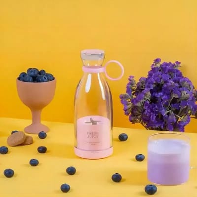 Allero Blender - Blender To Go - Smoothie Maker - 350 ML - Mini Blender - Fruit Blender - Multifunctioneel - Wit - 6 Bladen