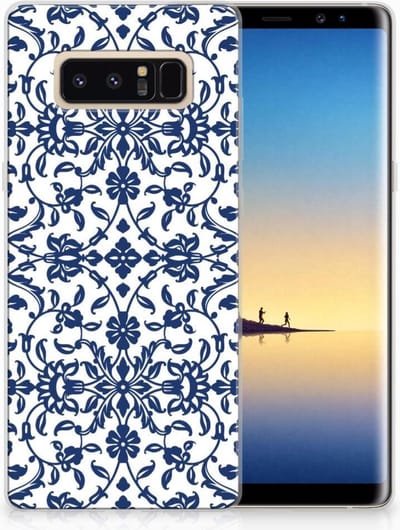 Samsung Galaxy Note 8 TPU Case Flower Blue