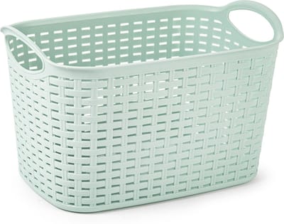 Plasticforte opbergmand/kastmandje - 6,4 liter - mintgroen - kunststof - 19 x 29 x 18 cm