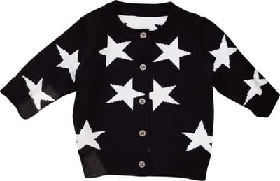 Supercute - vest - sterren - 3 t/m 6 manden - maat 62/68