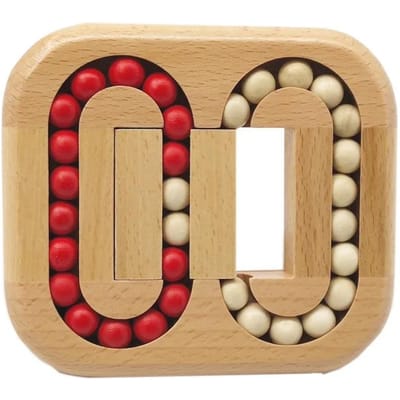 Houten Roterende Magische Bonen Kubus Vingertop Fidget Speeltjes Kinderen Stressverlichting Draaiende Kralen Puzzels Kinderen Onderwijs Intelligentie beige