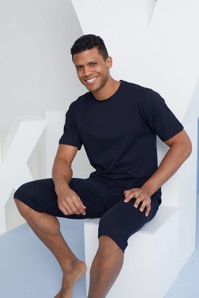 Heren Loungewear Set Aref/ T-shirt & Capri broek / maat XXL