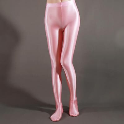 Glanzende Opaque Panty's Glanzende Hoge Taille Panty's Sexy Kousen Yogabroeken Training Dames Sport Leggings Fitness Panty's M gray