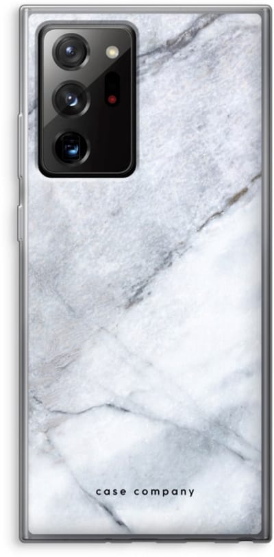 Case Company® - Hoesje geschikt voor Samsung Galaxy Note 20 Ultra / Note 20 Ultra 5G hoesje - Witte marmer - Soft Cover Telefoonhoesje - Bescherming aan alle Kanten en Schermrand