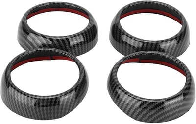 Dailygoods- Luchtklep Hoes Koolstofvezel Stijl - Vervanging voor Smart Fortwo/Forfour - 4 Stuks - Professionele Bescherming - Interieur Accessoire - Perfecte Compatibiliteit - Interieurafdekking