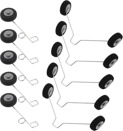 Set van 10 RC Vliegtuig Wielen Set voor Schuim Vliegtuigen - Voor- en Achterwielen