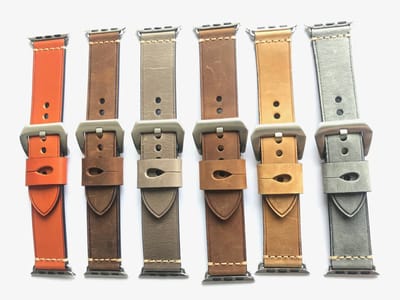Leren bandje - Apple Watch 38mm 40mm 41mm - bruin zwart gesp