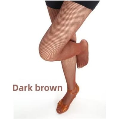 Harde Net Professionele Visnet Panty's Dames Latijnse Dansjurk Dames Standaard Latijnse Dans Kousen Elastische Latijnse Panty's M high 155-170cm brown