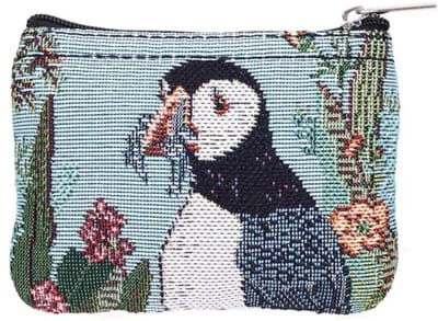 Ritsportemonnee - Gobelinstof - Puffin - Papagaaiduiker - Vogel