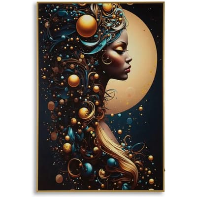 Schilderij On Canvas With Led Minerva Laquared With Frame -a 60×3,5×90 cm