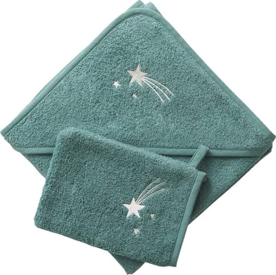 Vertbaudet Badcape + washand