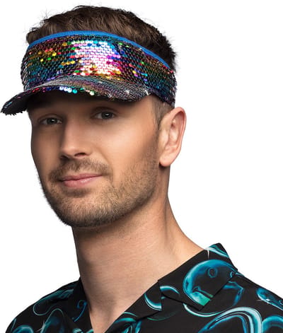 Zonneklep - Zonnehoed - Zonnepet - Met pailletten - Voor dames en heren - Pride - One size - Regenboog