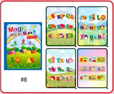 Winter Uitverkoop! 1+1 Deal Zomervakantie | Vaderdag Cadeau | Magisch Water Kleurboek voor Kinderen | Zomeractie | Herbruikbare Water Tekening | Kleuren met Waterpen | Alphabet met Dieren
