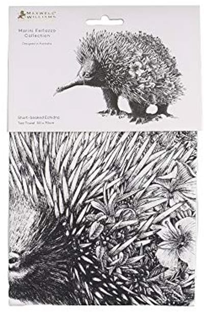 Theedoek met Echidna Design van 100% Katoen - 50 x 70 cm