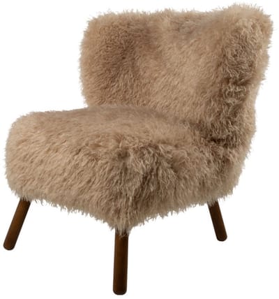 stoel tibetan lamb beige 60x72x74cm