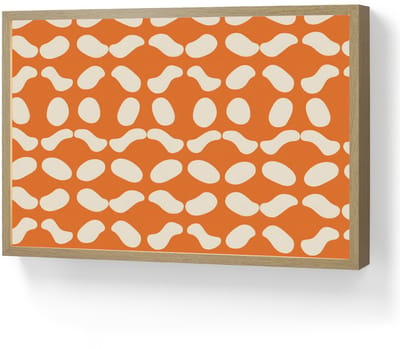 Wandlamp 60x40 cm - Oplaadbaar - Oranje - Organische vormen - Wit - Wandlampen binnen woonkamer - Slaapkamer lamp - Decoratieve nachtlamp - Vloerlamp draadloos