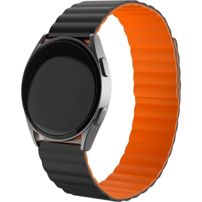 Huawei Watch GT 6 - 46mm magnetisch siliconen bandje (zwart/oranje)