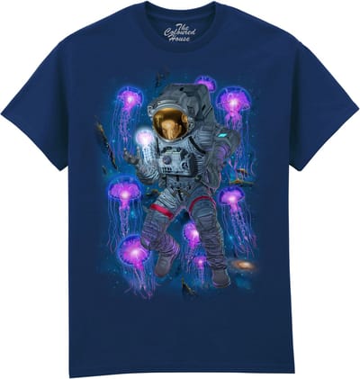 Kwallen Ruimte Jelly Astronaut The Coloured House T-shirt M