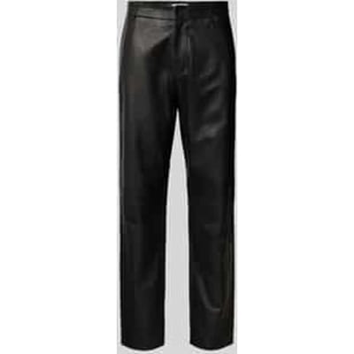 Wide leg broek van echt lamsleer, model 'CHANCE'