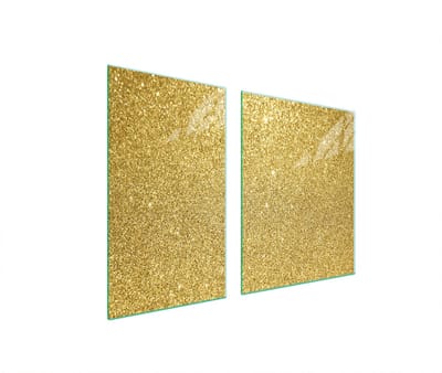 TMK ArtDeko - Glas Snijplank - 100x52 cm - Tempered Glass - Gouden