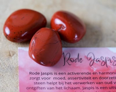 Rode Jaspis Trommelsteen, edelstenen - Perfect cadeau voor vrouwen- Inclusief uitleg - Spiritueel - Red Jasper - Activatie - Zelfvertrouwen - Energie - Passie - Aarding - Moed - Assertiviteit - 100% NATUURLIJK
