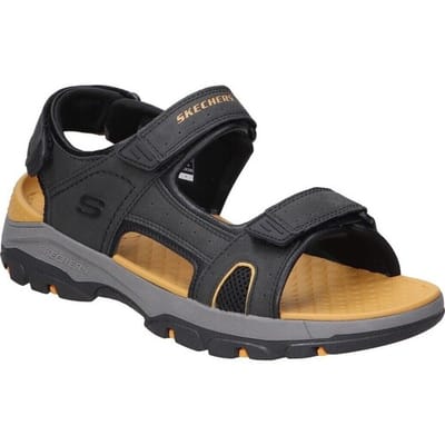 Skechers Tresmen-Hirano 204106-BLK, Mannen, Zwart, Sportsandalen maat: 40 EU
