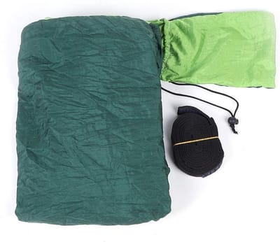 Outdoor Hangmat - Slaapschommel Kampeer - Ontspannen Buiten - Hoge Laadcapaciteit 300kg - 300 x 200 cm - Groen Gemengd