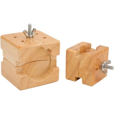 2 stuks Houten Horlogewerk Houder Basis Horloge Achterdeksel Openen Horloge Reparatiegereedschap beige
