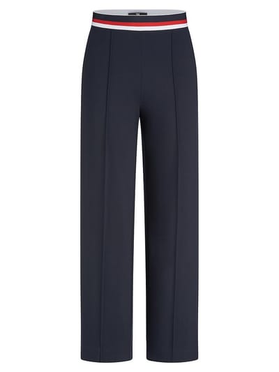 Wide Fit-7/8-broek Van Peter Hahn blauw