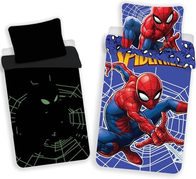 SpiderMan Dekbedovertrek Glow in the Dark - Eenpersoons - 140 x 200 cm - Katoen