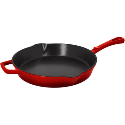 SILVERCREST Gietijzeren pan, Ø30 cm (Rood)