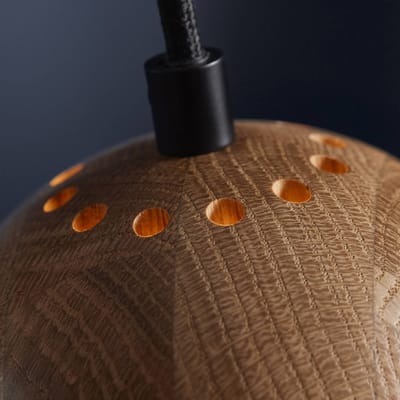 FRANDSEN Hanglamp Ball, eikenhout, Ø 12 cm, hout