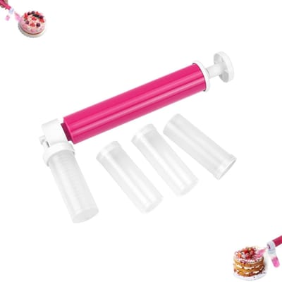 Set van 1 stuk - Handmatige taartairbrush - Taartglitterdecoratie airbrush - DIY bak-airbrush - DIY bakgereedschapset - Taartdecoratiegereedschap - Geschikt voor het decoreren van taarten, cupcakes, koekjes en desserts in de keuken (rood)