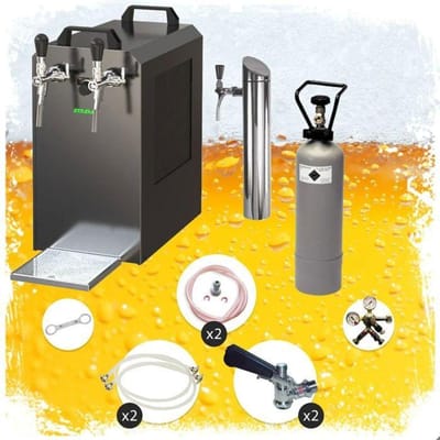 Complete set - Biertap -  STREAM 80 bierkist, doorstroomkoeler 2-lijns droge koeler, zonder, KeyKeg