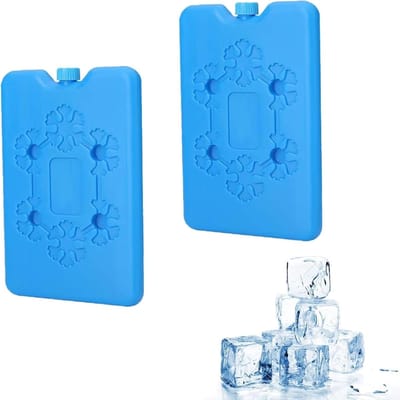 Thijox - Mini Koelaccuset - Herbruikbare Koelelementen voor Koeltas - Dunne Koelpads voor Picknick - 2 Stuks - Ideaal voor Camping, Feest en Tuin