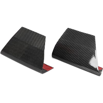 2 stuks Voorgrille Zijpaneel Cover Trim Koolstofvezel Vervanging voor Ford Mustang Shelby 2015 2021 black
