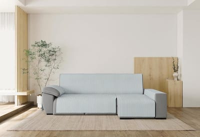Bankplaid voor Chaiselongue tot 270 cm - Katoen Bankovertrek Gestreept Rechts