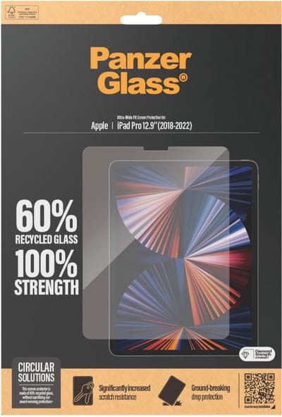 PanzerGlass Screen Protector iPad Pro 12.9'' (2018 2020 2021 2022) | Ultra-Wide Fit